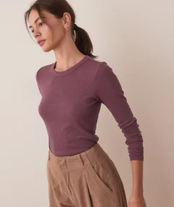 Lexi Rib Sun-In Longsleeve Crew Tee