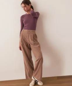 Lexi Rib Sun-In Longsleeve Crew Tee