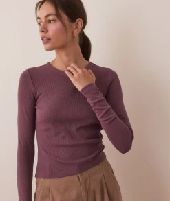 Lexi Rib Sun-In Longsleeve Crew Tee