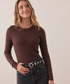 Lexi Rib Sun-In Longsleeve Crew Tee