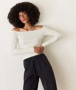 Lexi Rib Sun-In Off the Shoulder Top