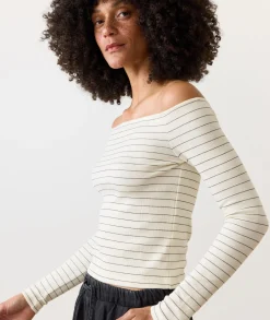 Lexi Rib Sun-In Off the Shoulder Top