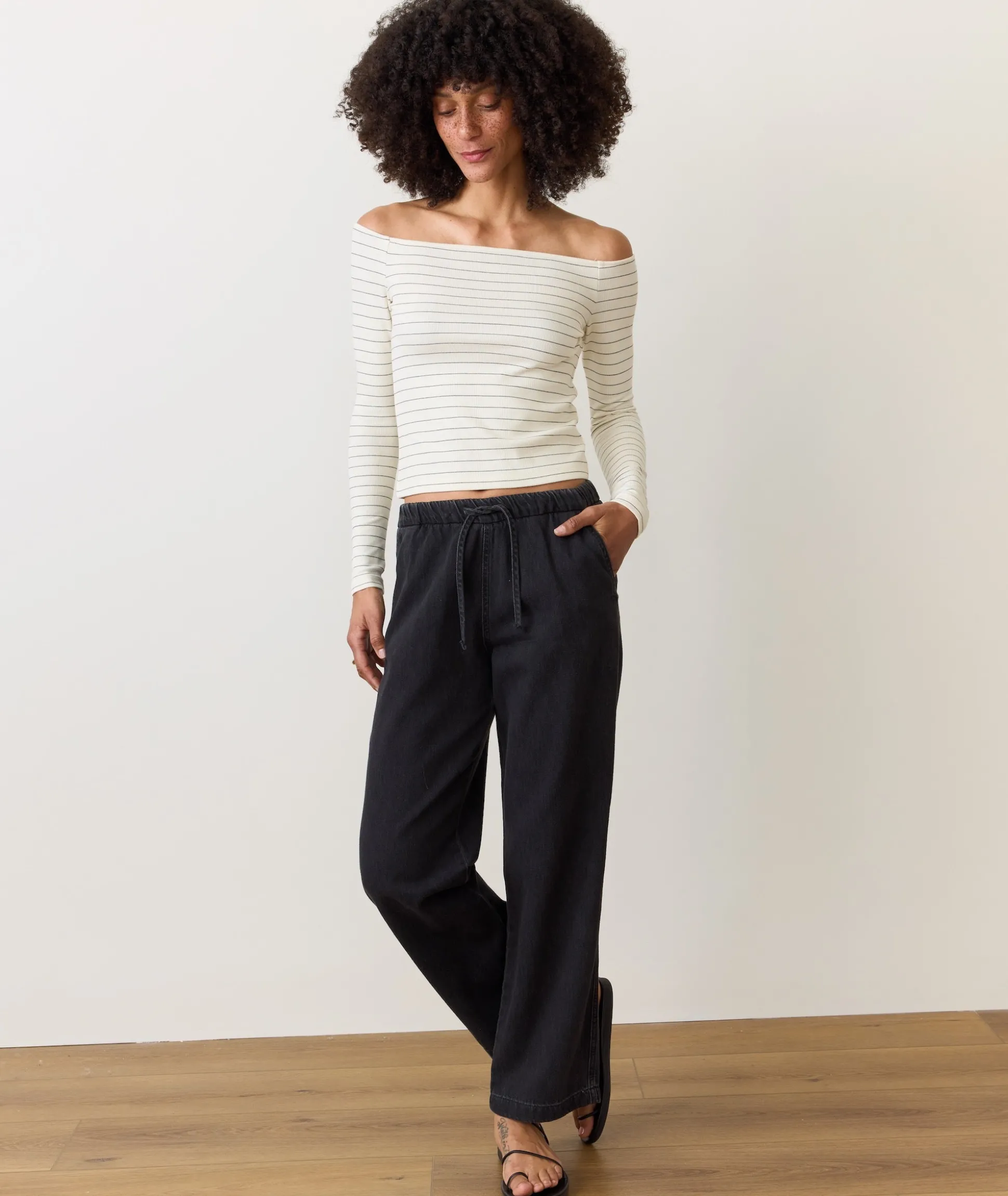 Lexi Rib Sun-In Off the Shoulder Top