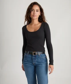Lexi Rib Sun-In Scoop Tee