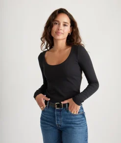 Lexi Rib Sun-In Scoop Tee