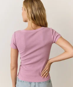 Lexi Rib Sun-In Scoop Tee