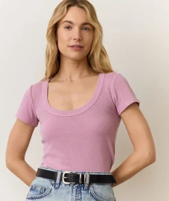 Lexi Rib Sun-In Scoop Tee