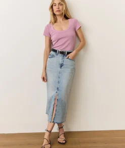 Lexi Rib Sun-In Scoop Tee