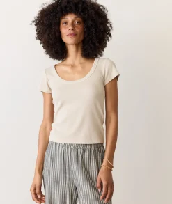 Lexi Rib Sun-In Scoop Tee