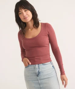 Lexi Rib Sun-In Scoop Tee