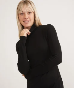 Lexi Rib Turtleneck Midi Dress