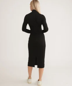 Lexi Rib Turtleneck Midi Dress