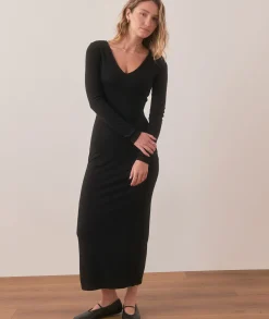 Lexi Rib V-Neck Maxi Dress