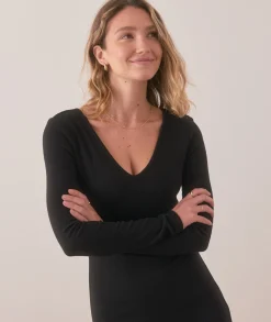 Lexi Rib V-Neck Maxi Dress