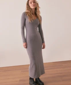 Lexi Rib V-Neck Maxi Dress