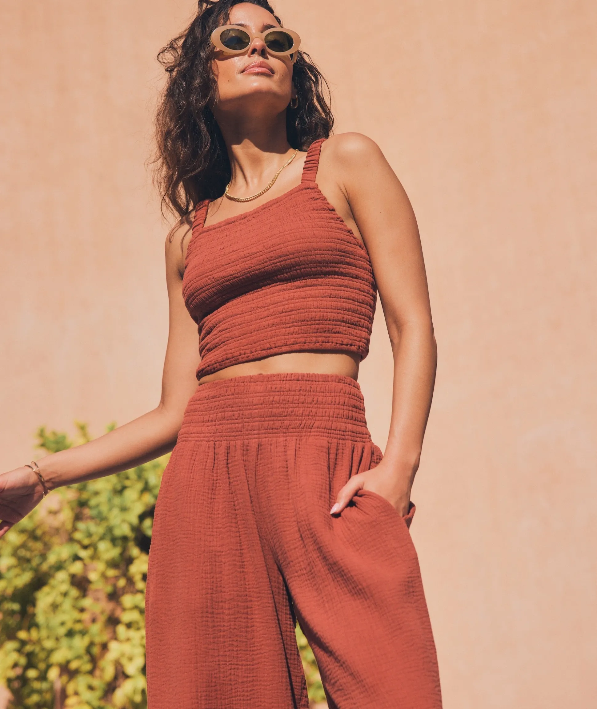 Lila Double Cloth Tank