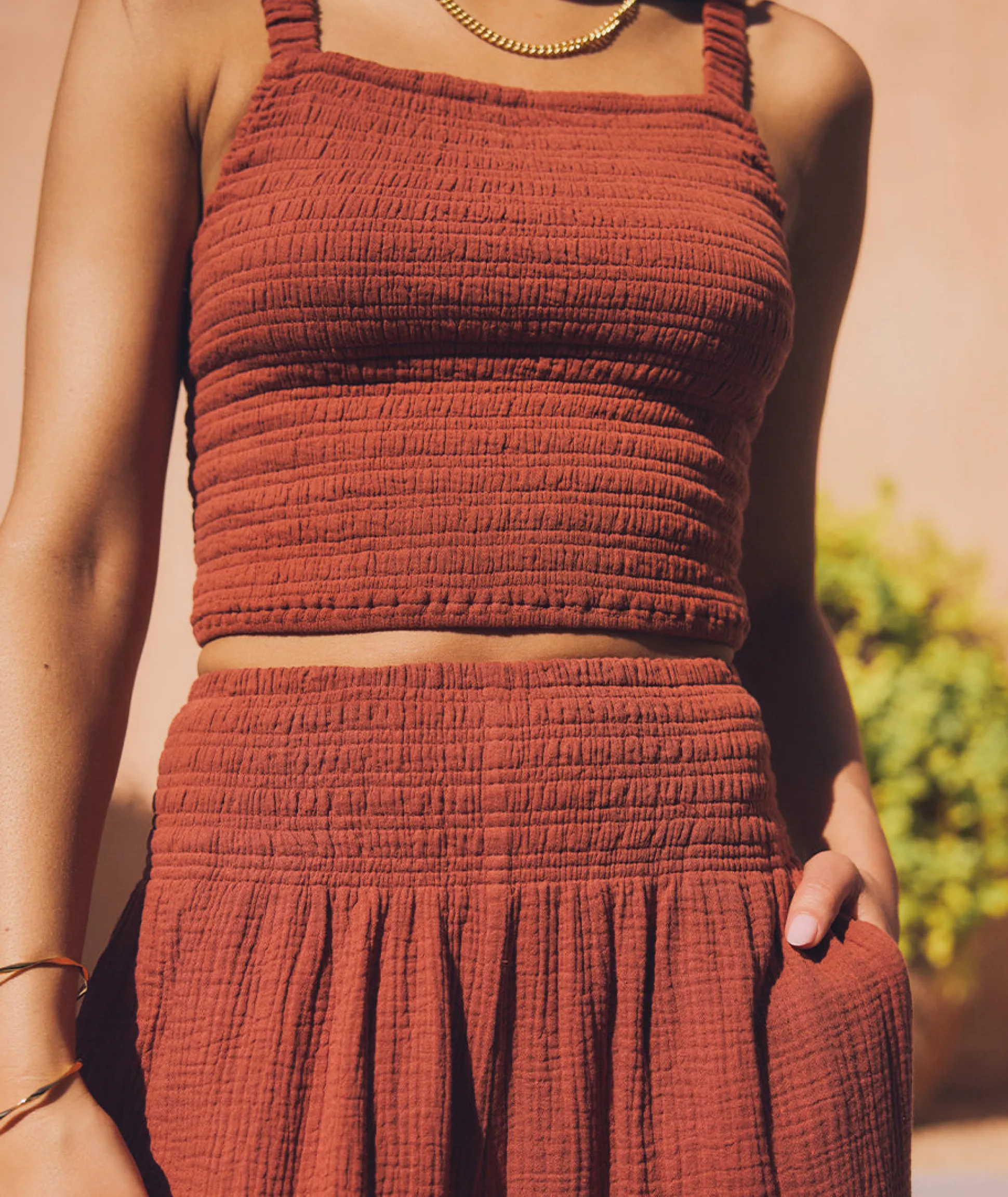 Lila Double Cloth Tank