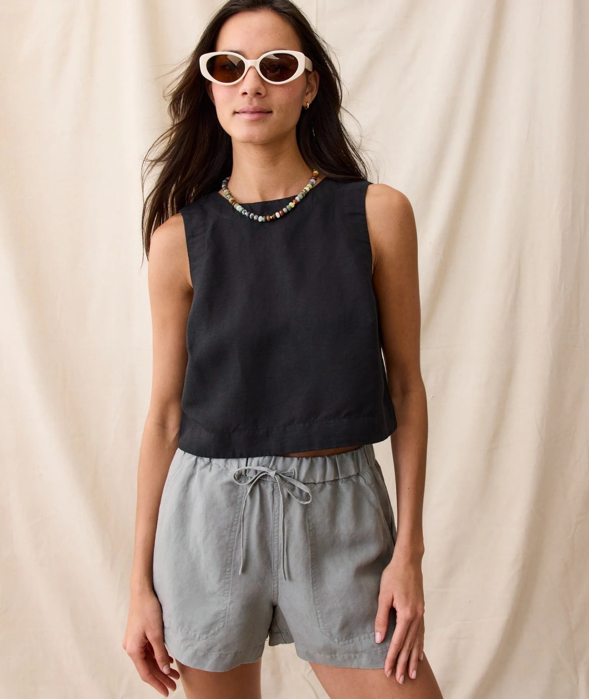 Linen Drawstring Short