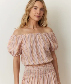 Marella Seersucker Crop Blouse