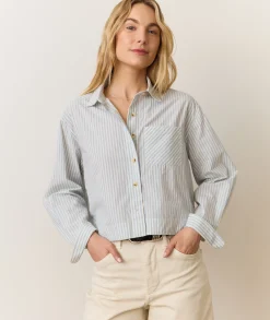Mia Cropped Shirt in Cali Poplin