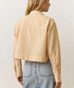Mia Cropped Shirt in Cali Poplin