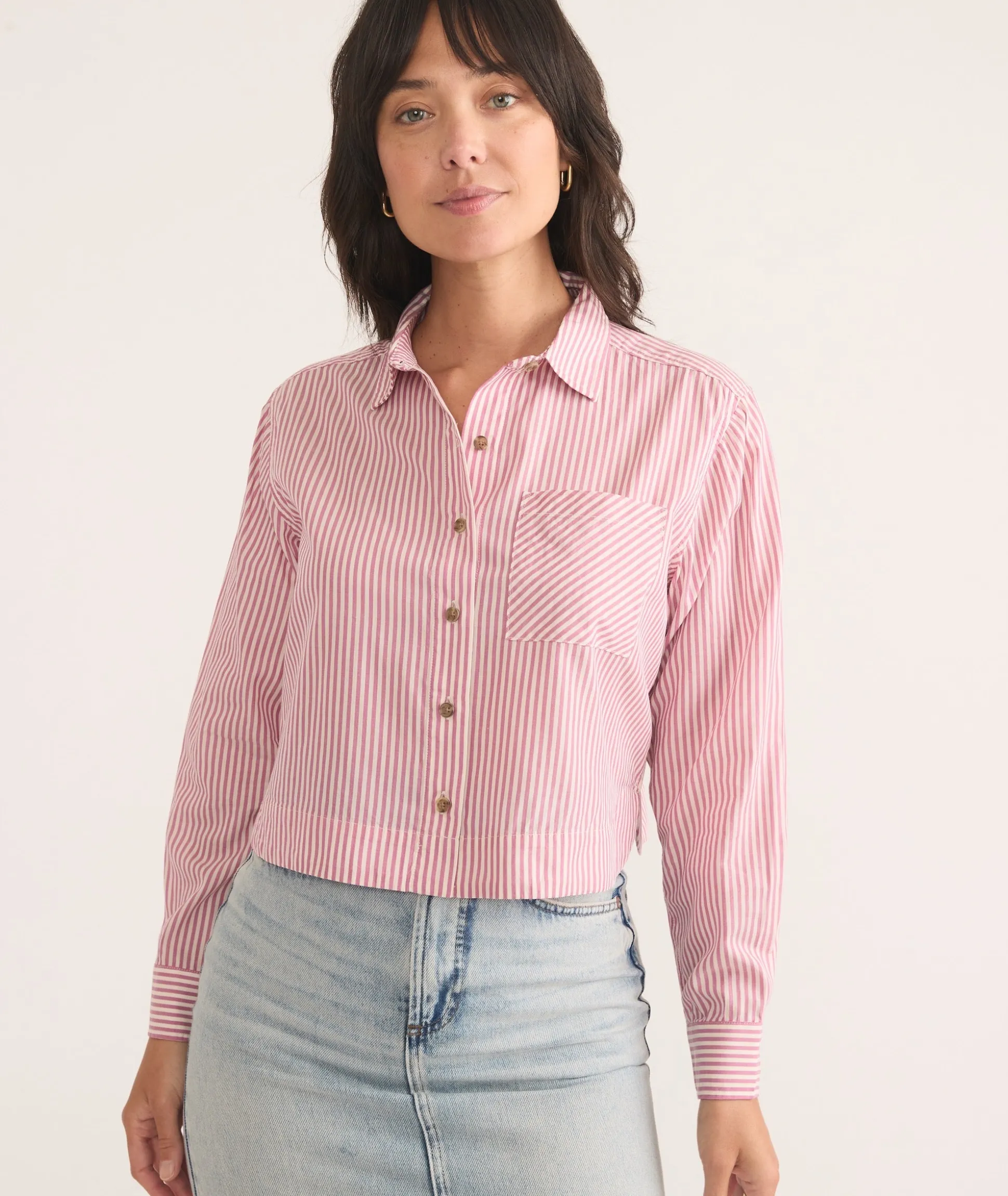 Mila Straight Hem Button Down