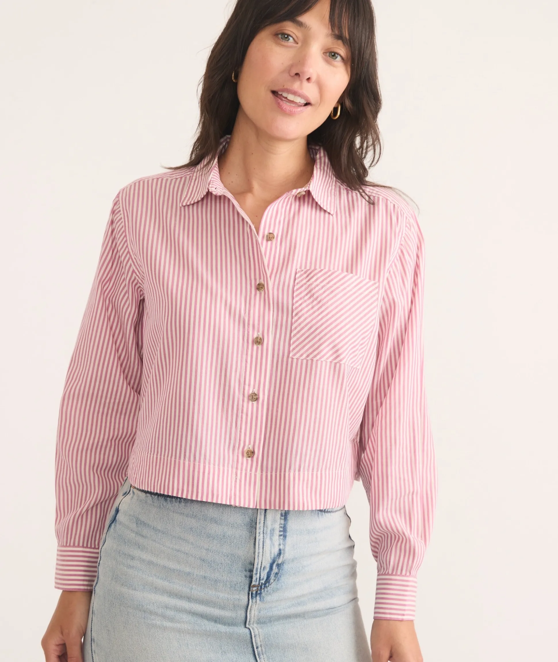 Mila Straight Hem Button Down