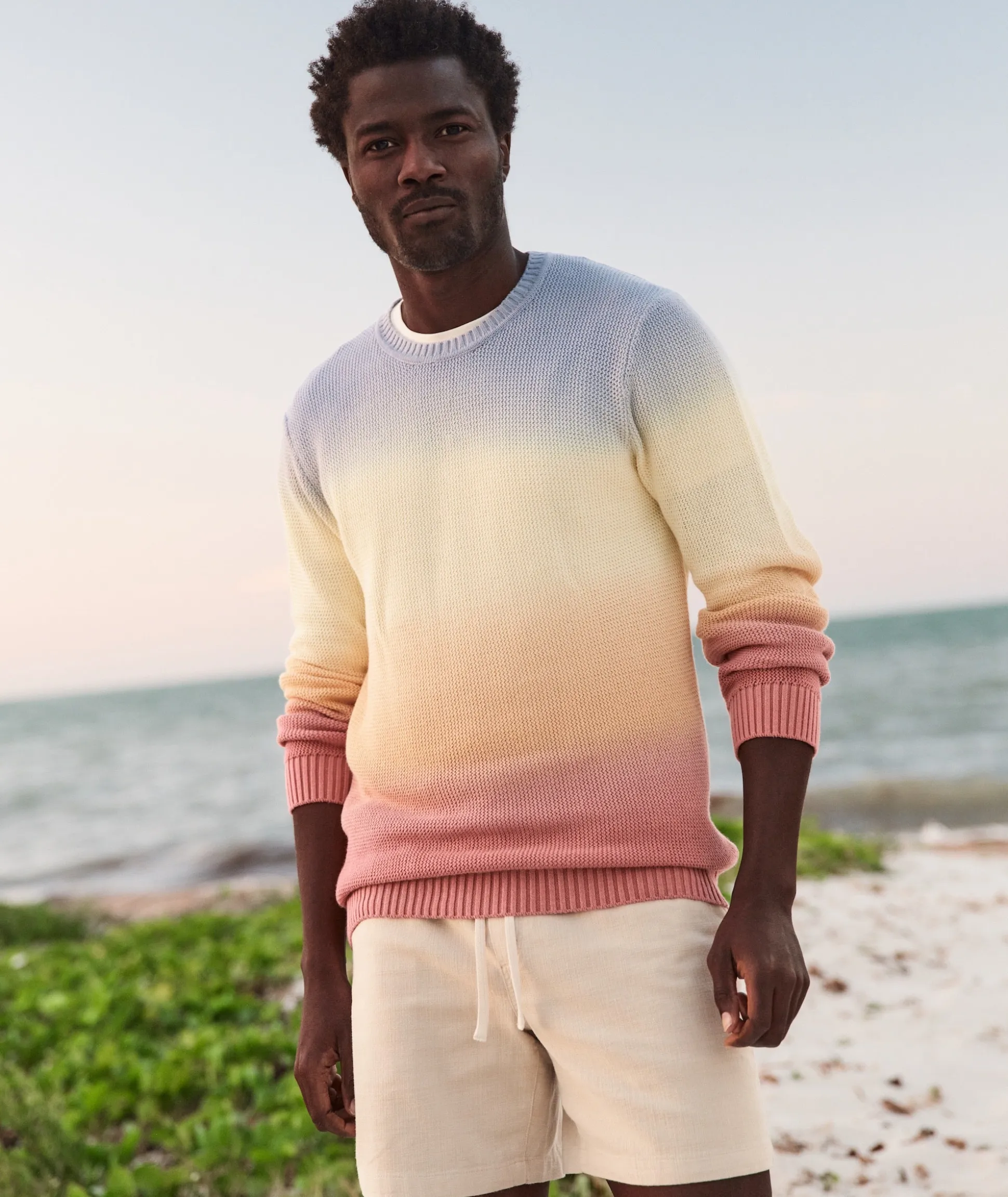 Ombre Crew Sweater