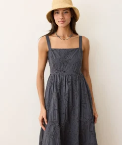 Rosette Eyelet Dress