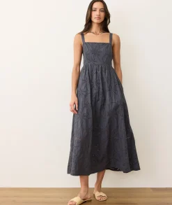 Rosette Eyelet Dress