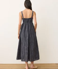 Rosette Eyelet Dress