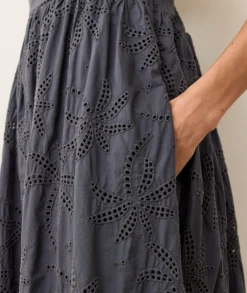 Rosette Eyelet Dress