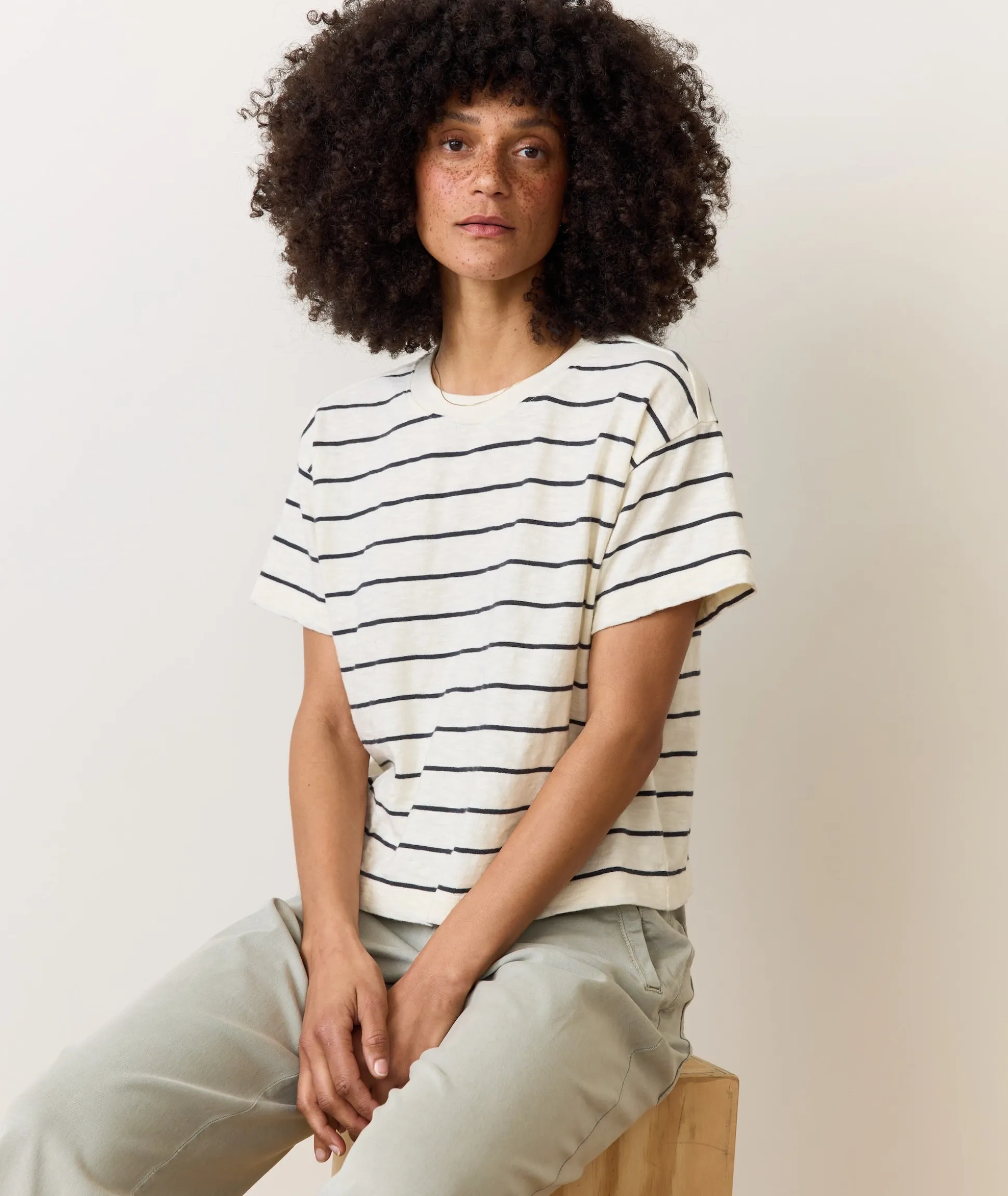 Sadie Vintage Slub Crop Tee