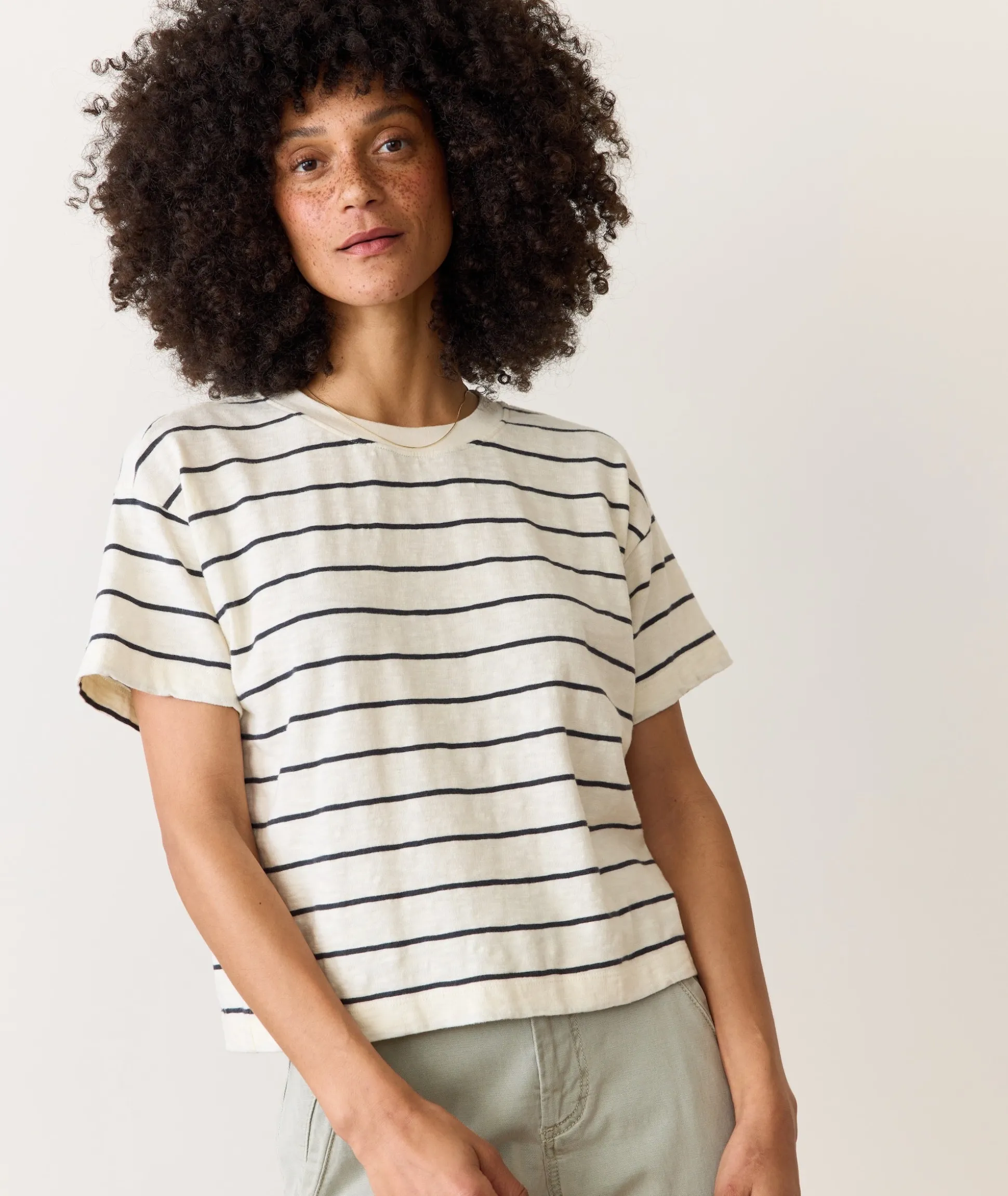 Sadie Vintage Slub Crop Tee