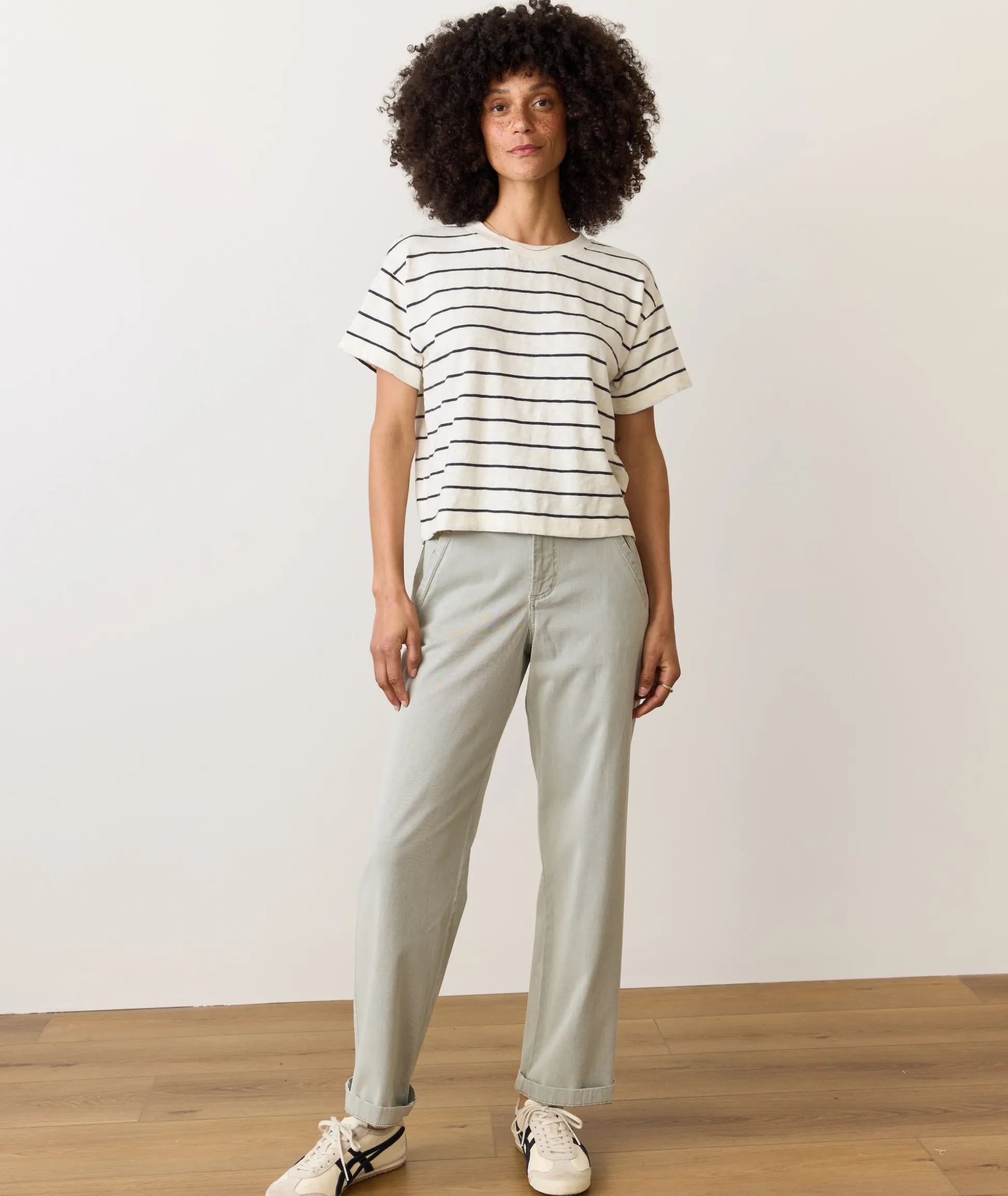 Sadie Vintage Slub Crop Tee