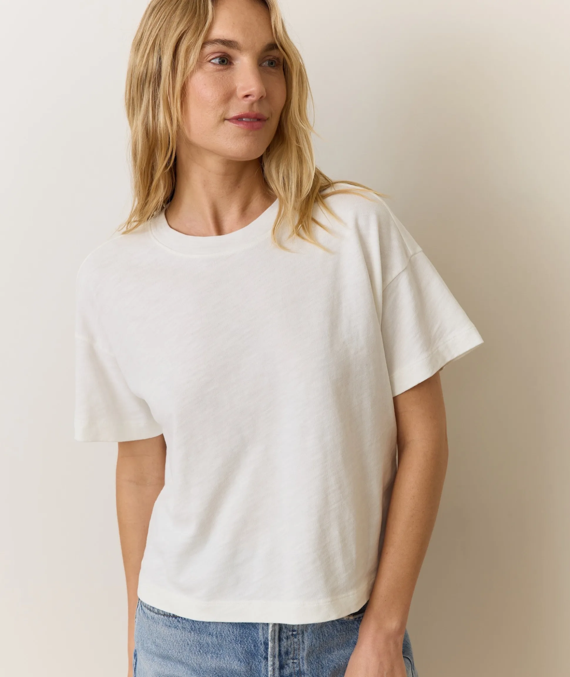 Sadie Vintage Slub Crop Tee