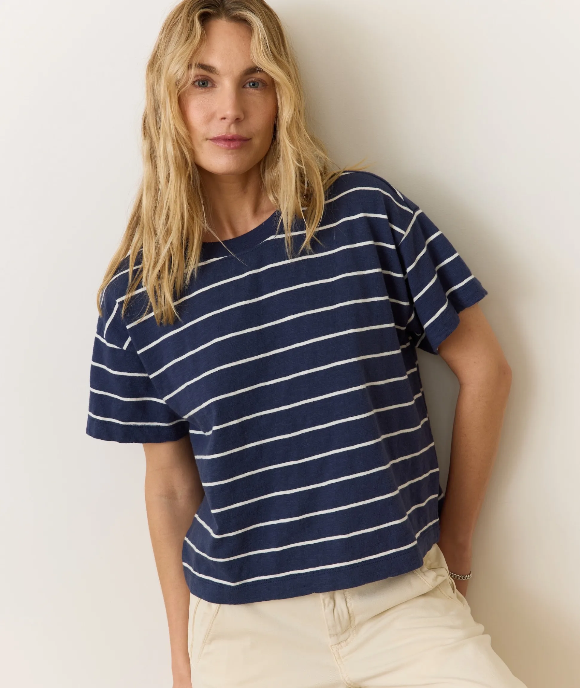 Sadie Vintage Slub Crop Tee