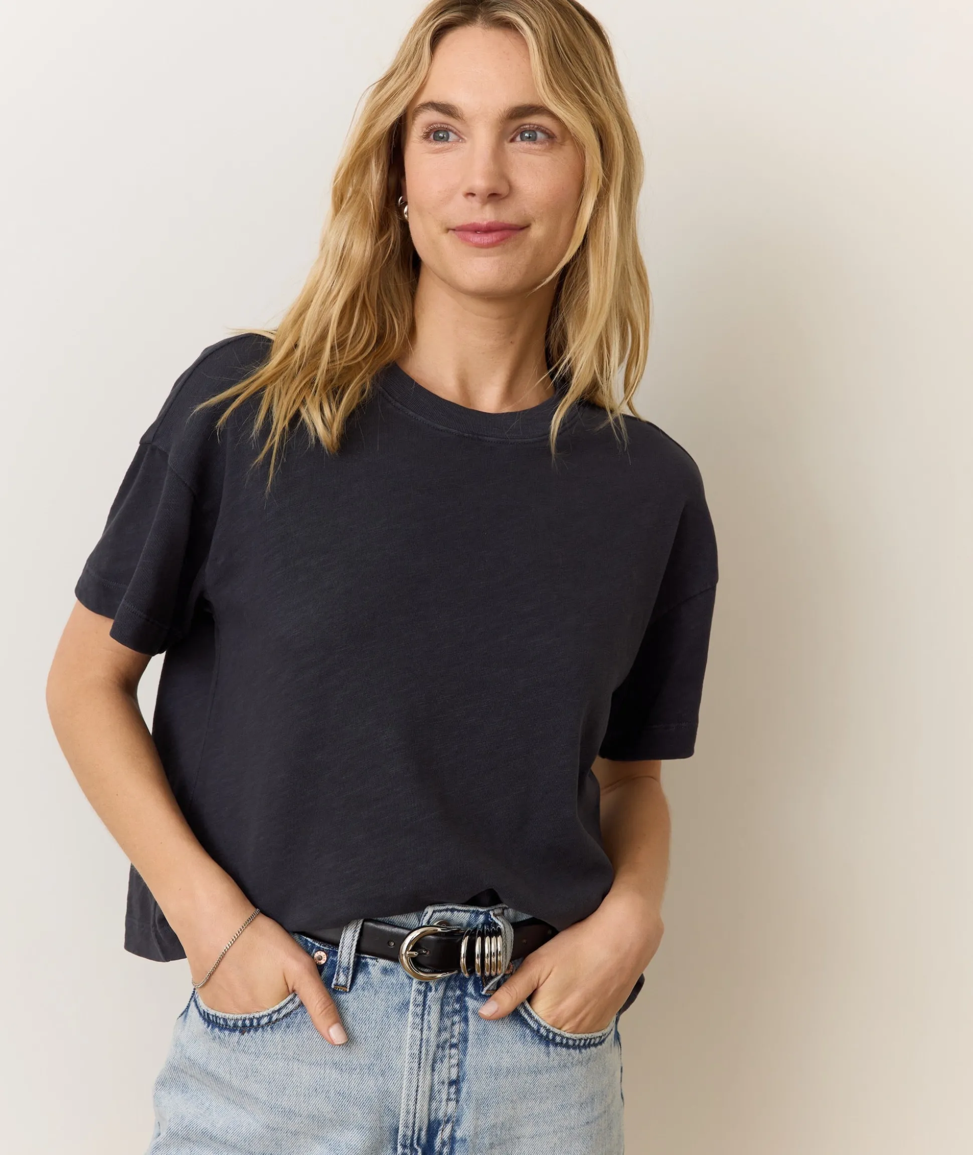 Sadie Vintage Slub Crop Tee