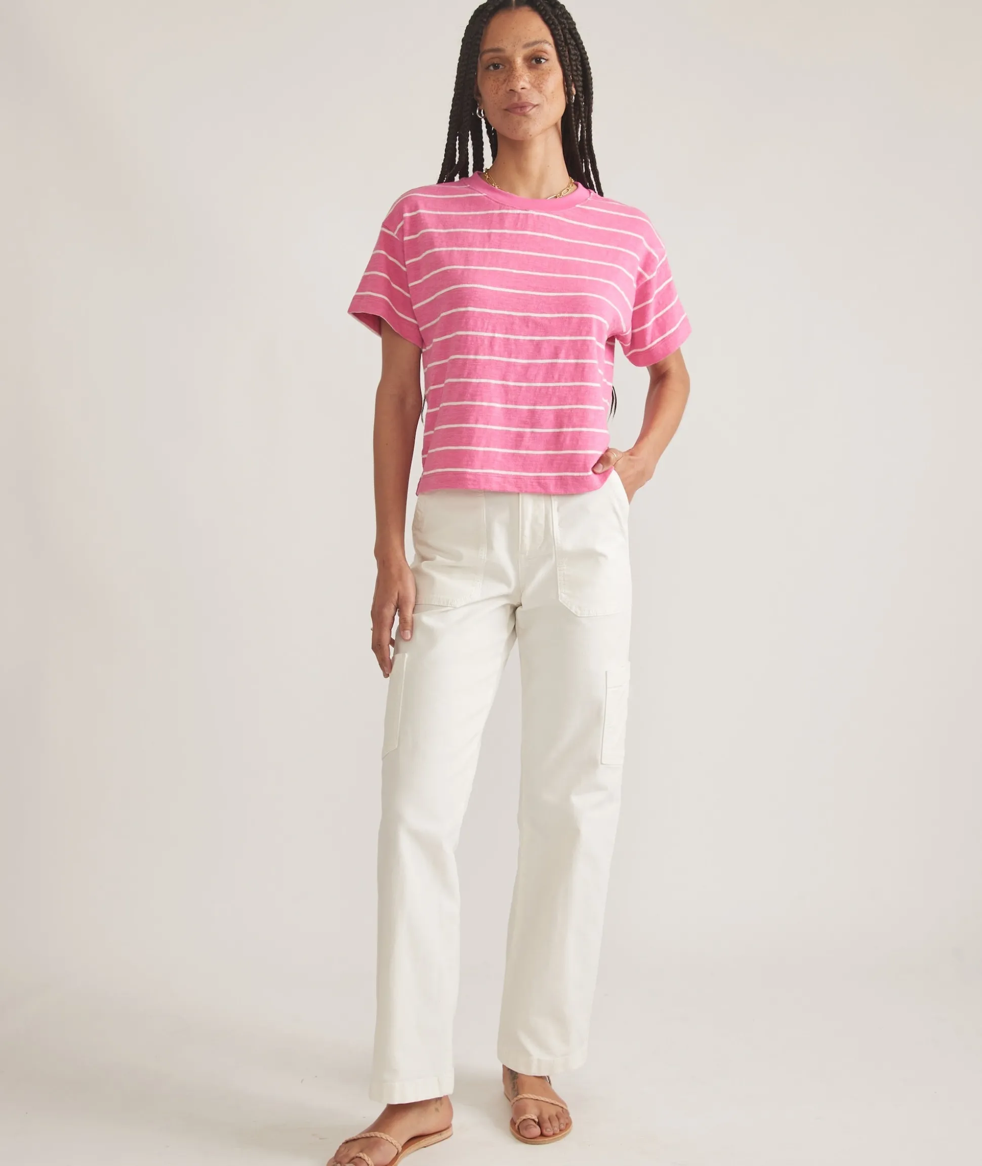 Sadie Vintage Slub Crop Tee
