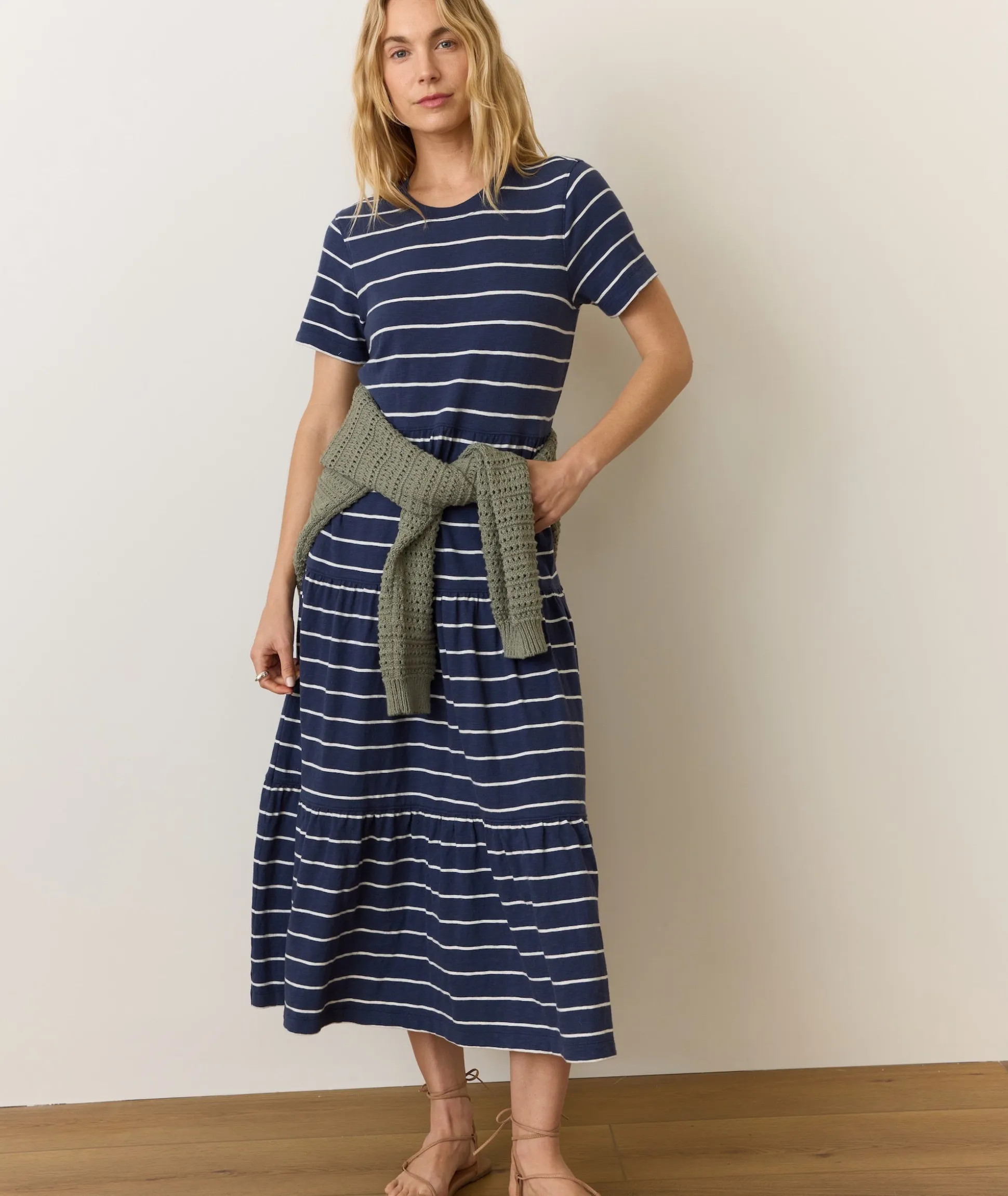 Sadie Vintage Slub Midi Dress