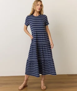 Sadie Vintage Slub Midi Dress