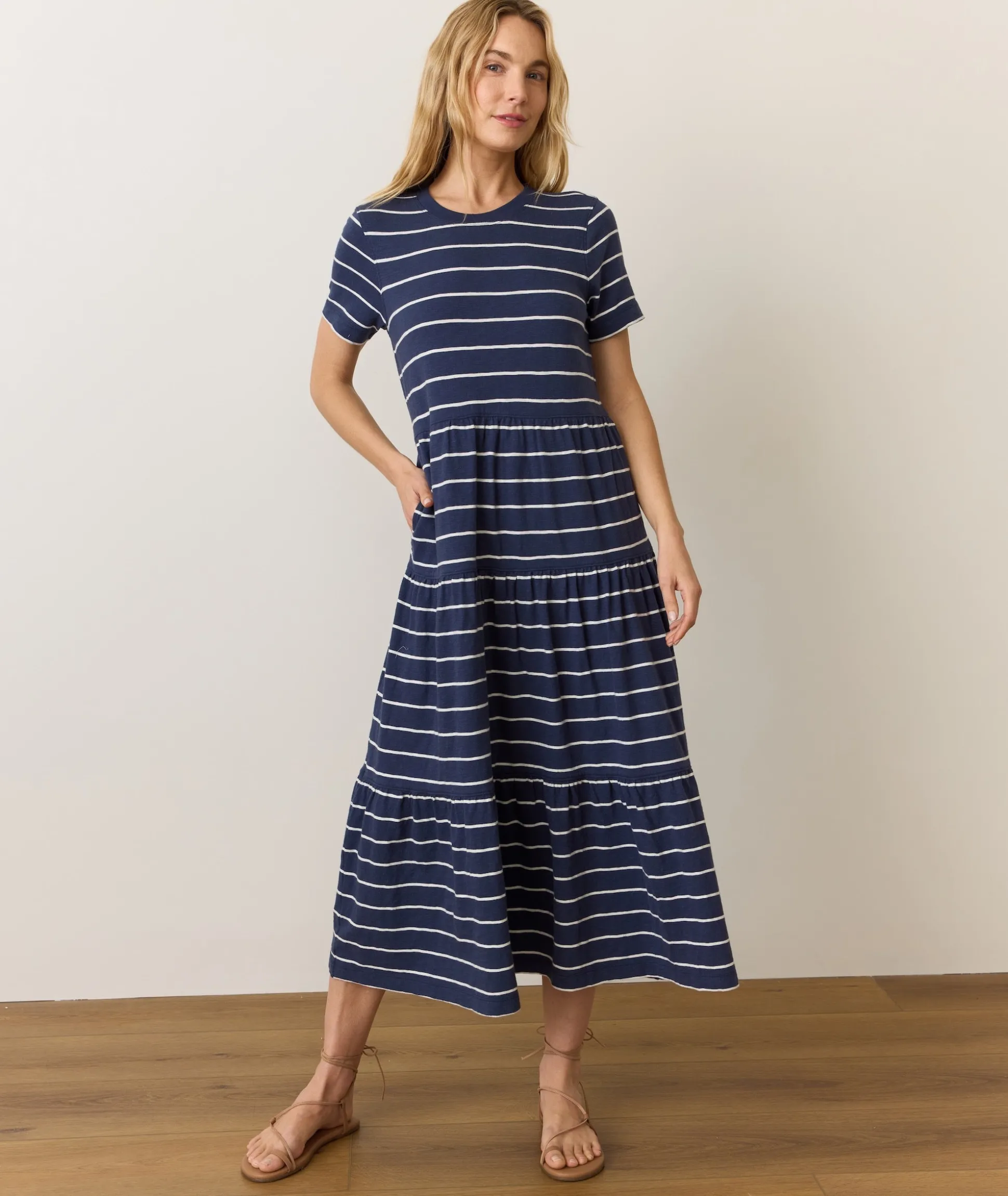 Sadie Vintage Slub Midi Dress