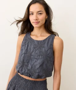 Sage Eyelet Bubble Tank