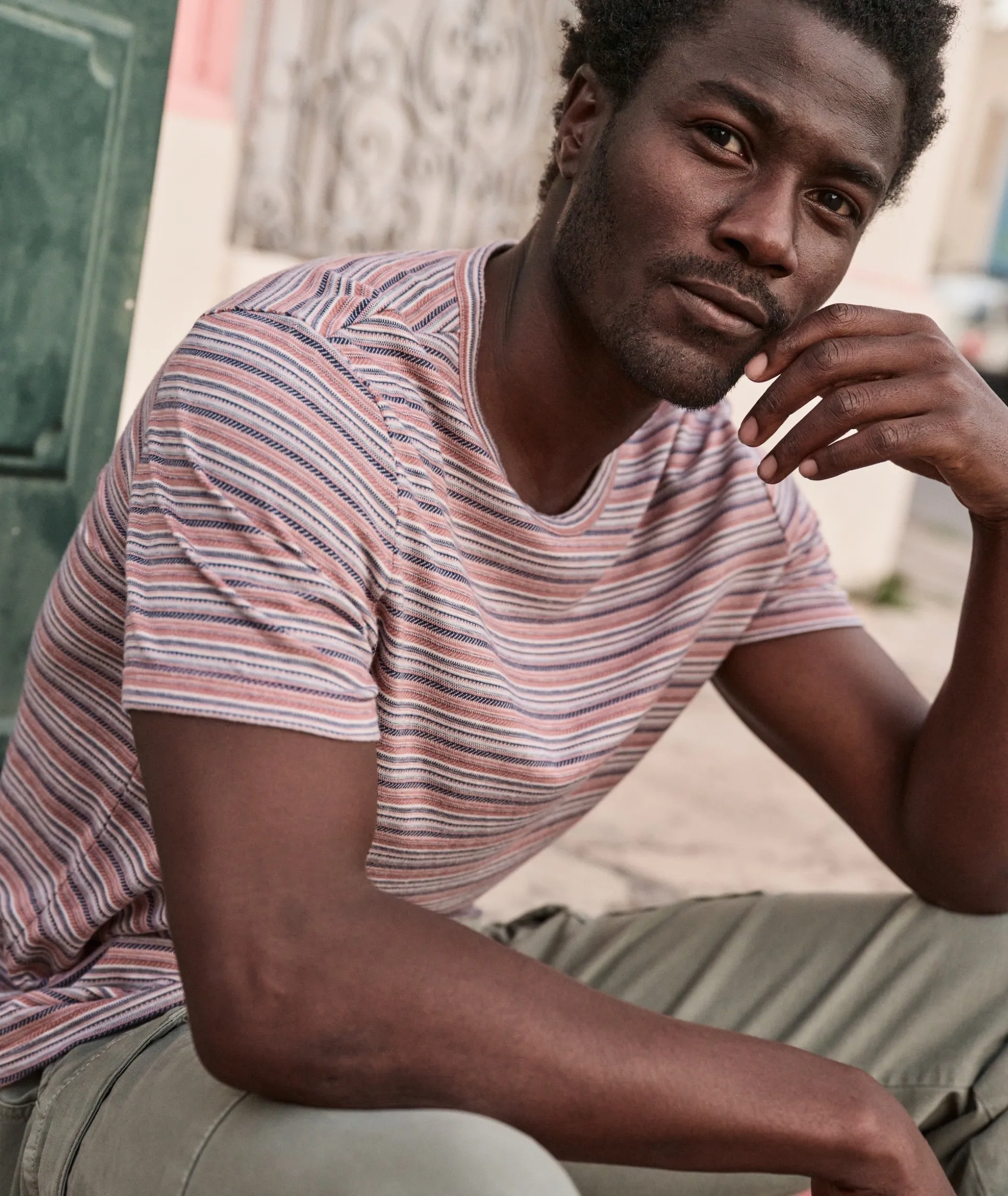 Signature Jacquard Crew Tee