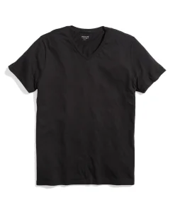 Signature V-Neck Tee in Black
