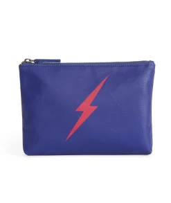 Small Pouch in Navy/Lightning Bolt