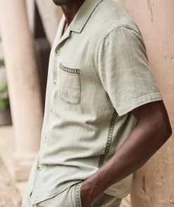 Stretch Selvage Embroidered Resort Shirt