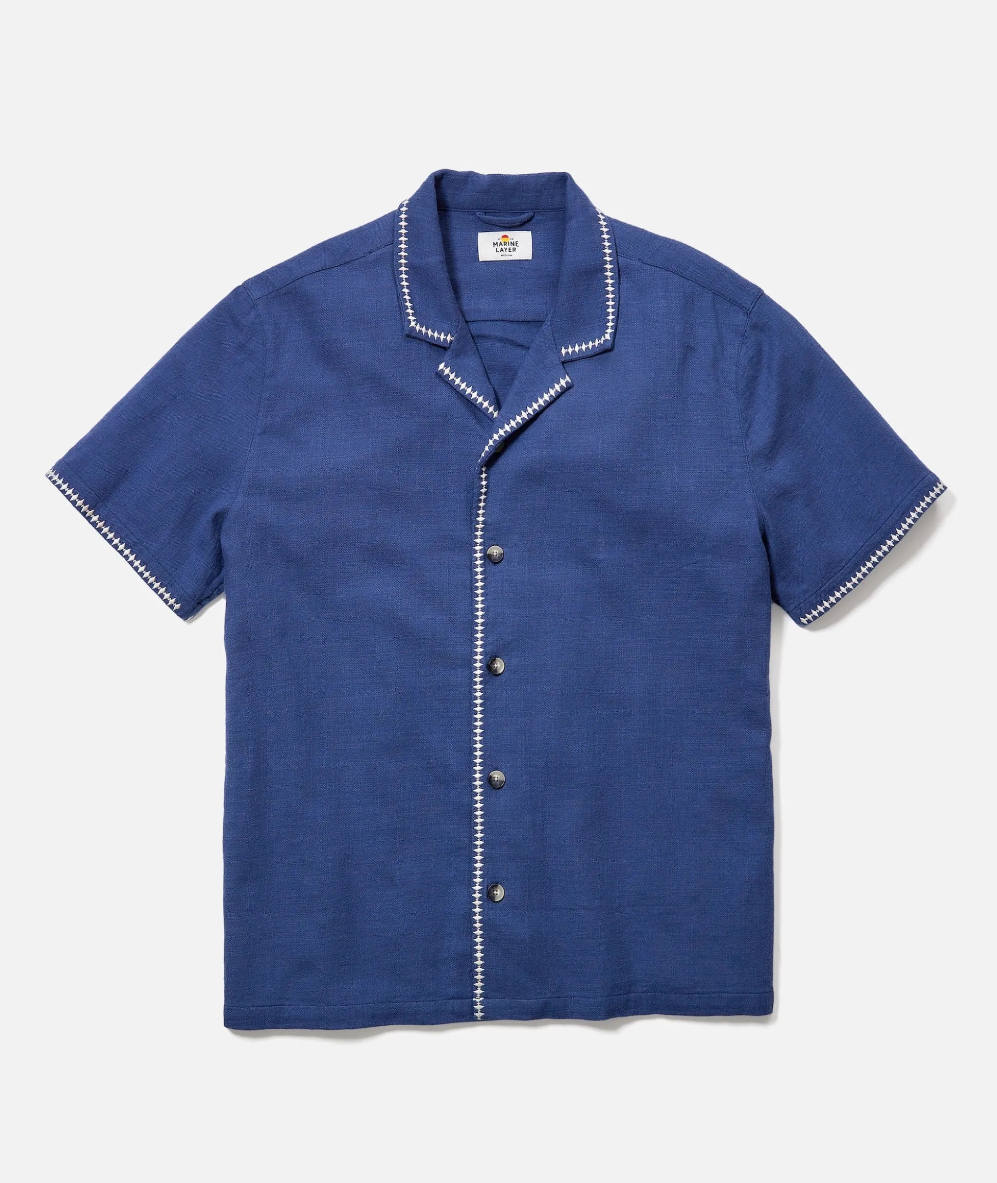 Stretch Selvage Embroidered Resort Shirt