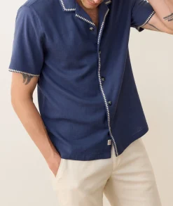 Stretch Selvage Embroidered Resort Shirt