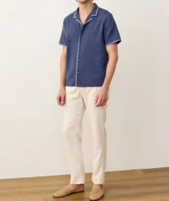 Stretch Selvage Embroidered Resort Shirt
